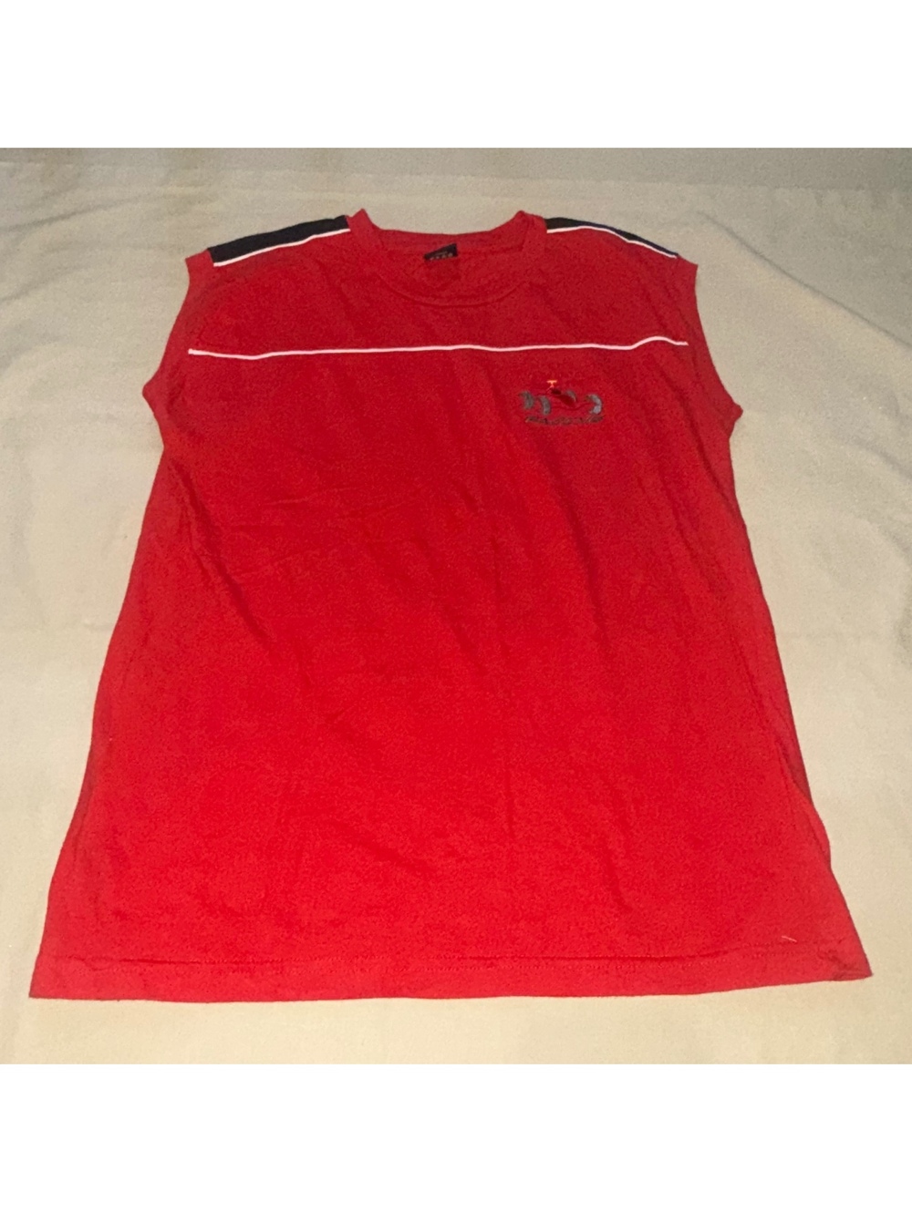 Vintage Rayar Grand Prix Racing Red Muscle Tank Top - Size M